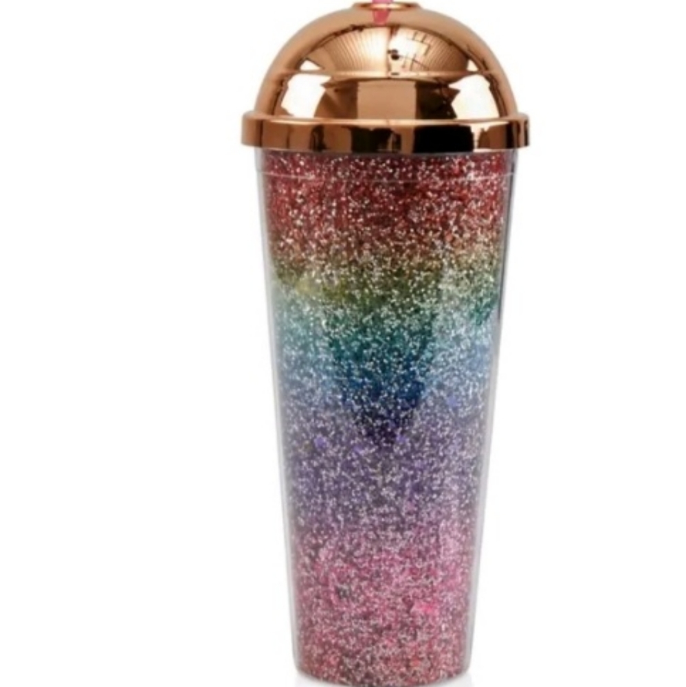 A rainbow tumbler